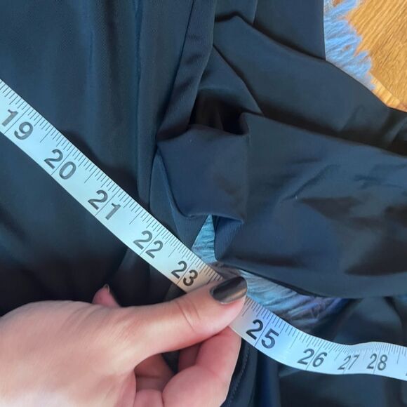 Lafayette 148 New York Navy Fluid Viscose Crepe Dress & Cardigan Set Size L - Picture 5 of 12